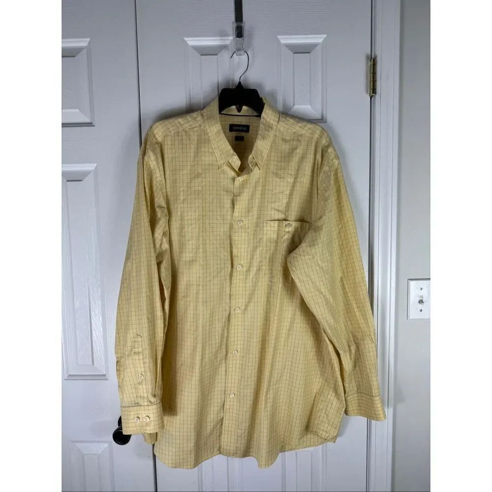 Orvis Mens Long Sleeve Checkered Pattern Size XXL Tall
